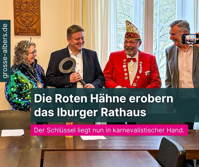 Der Schlüssel liegt nun in karnevalistischer Hand.