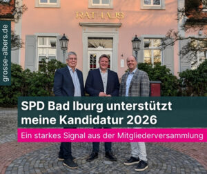 SPD Bad Iburg unterstützt meine Kandidatur 2026.