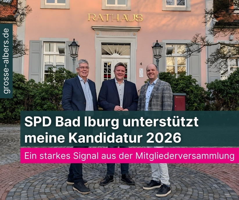 SPD Bad Iburg unterstützt meine Kandidatur 2026.